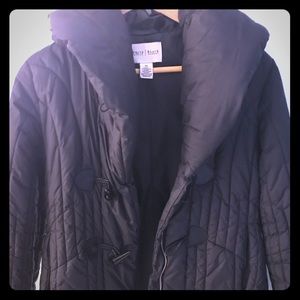 Black waist length winter jacket